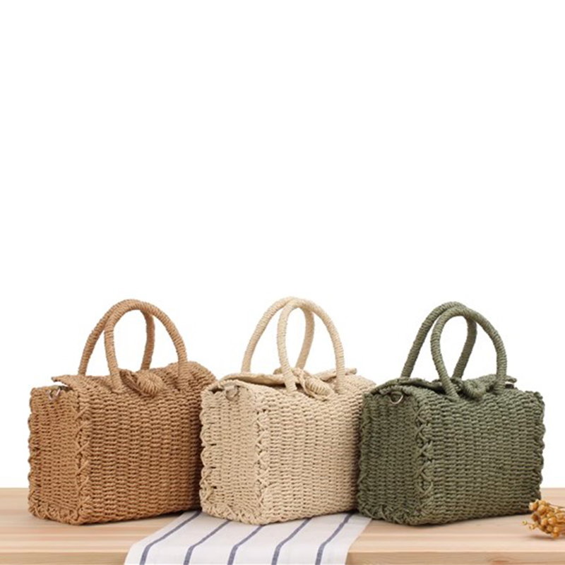 Home Decor Rattan - Letnia torba plażowa ze słomy ręcznie