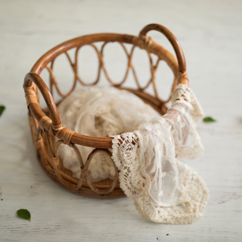 Home Decor Rattan - Rekwizyty fotograficzne kosz rattanowy noworodka pozujące
