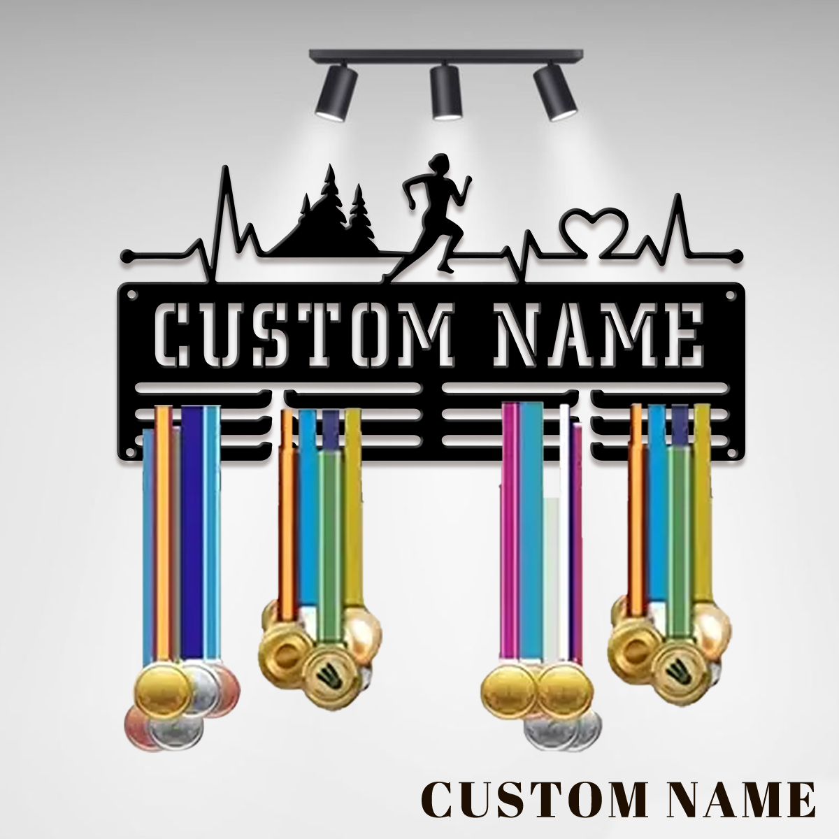 Home Decor Halloween - Stojak na medale sportowe z metalu,