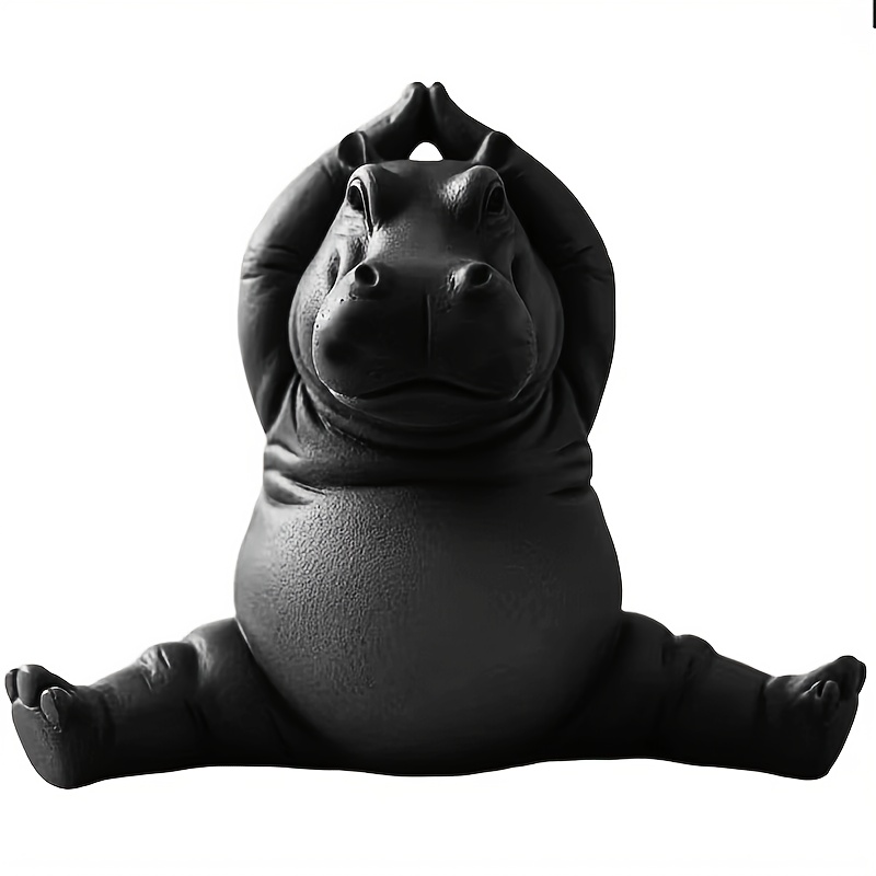 Home Decor Enthusiast - 1 x Figurka Hipopotama - Trwała