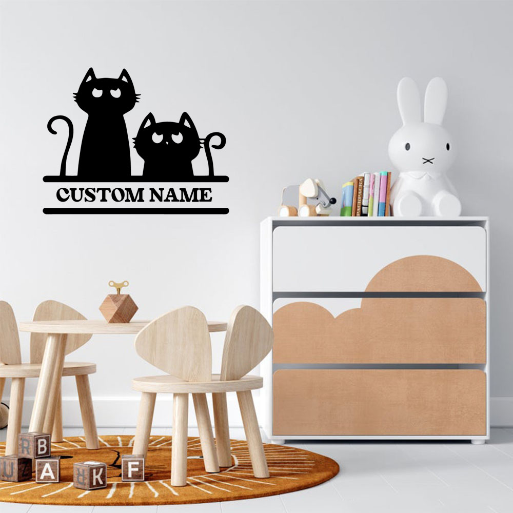Home Decor Wallpaper - 1 szt. Kreskówkowy Kot Personalizowana Tekstowa