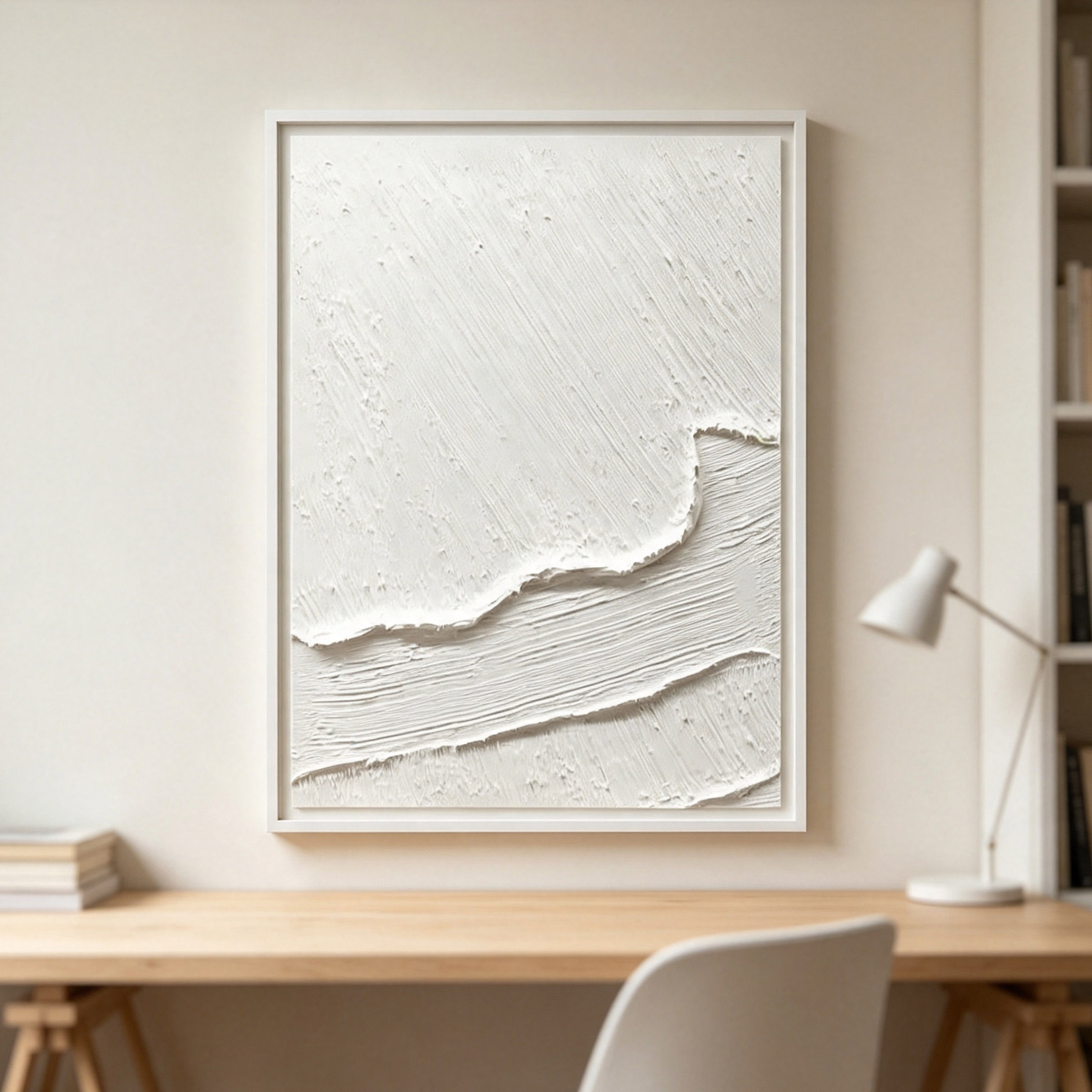 Ręcznie malowany biały obraz o – Home Decor White recenzja i cena