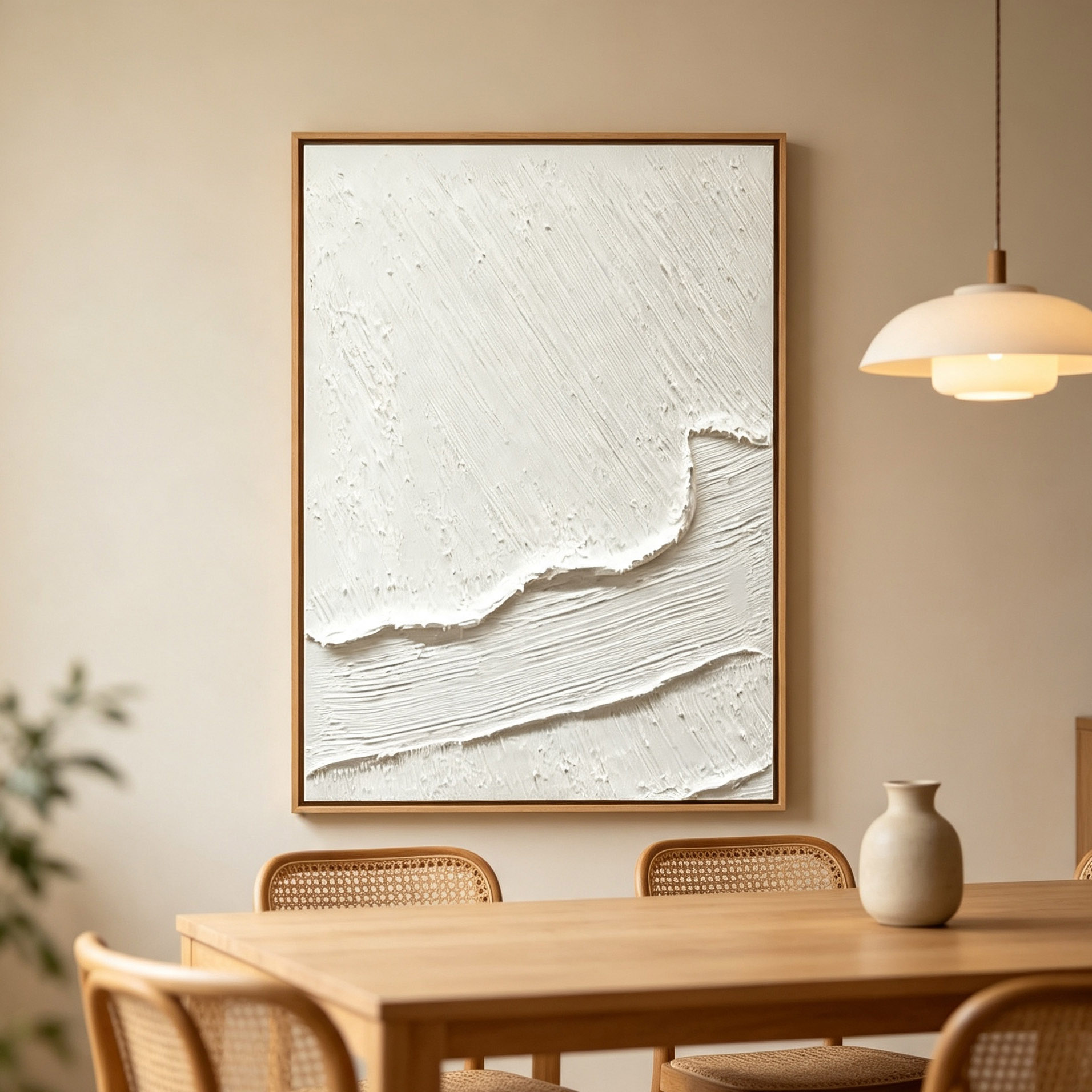 Ręcznie malowany biały obraz o – Home Decor White recenzja i cena
