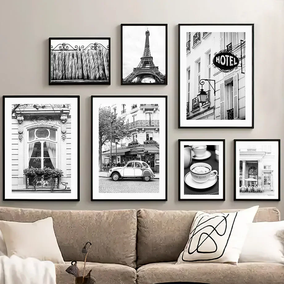 Czarno-biały Paryż Ręcznik Kaw – Home Decor Store recenzja i cena