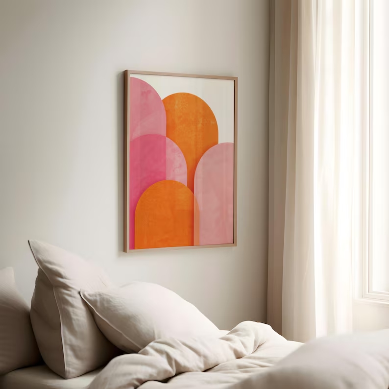 Nowoczesny Abstrakcyjny Koloro – Home Decor Orange recenzja i cena