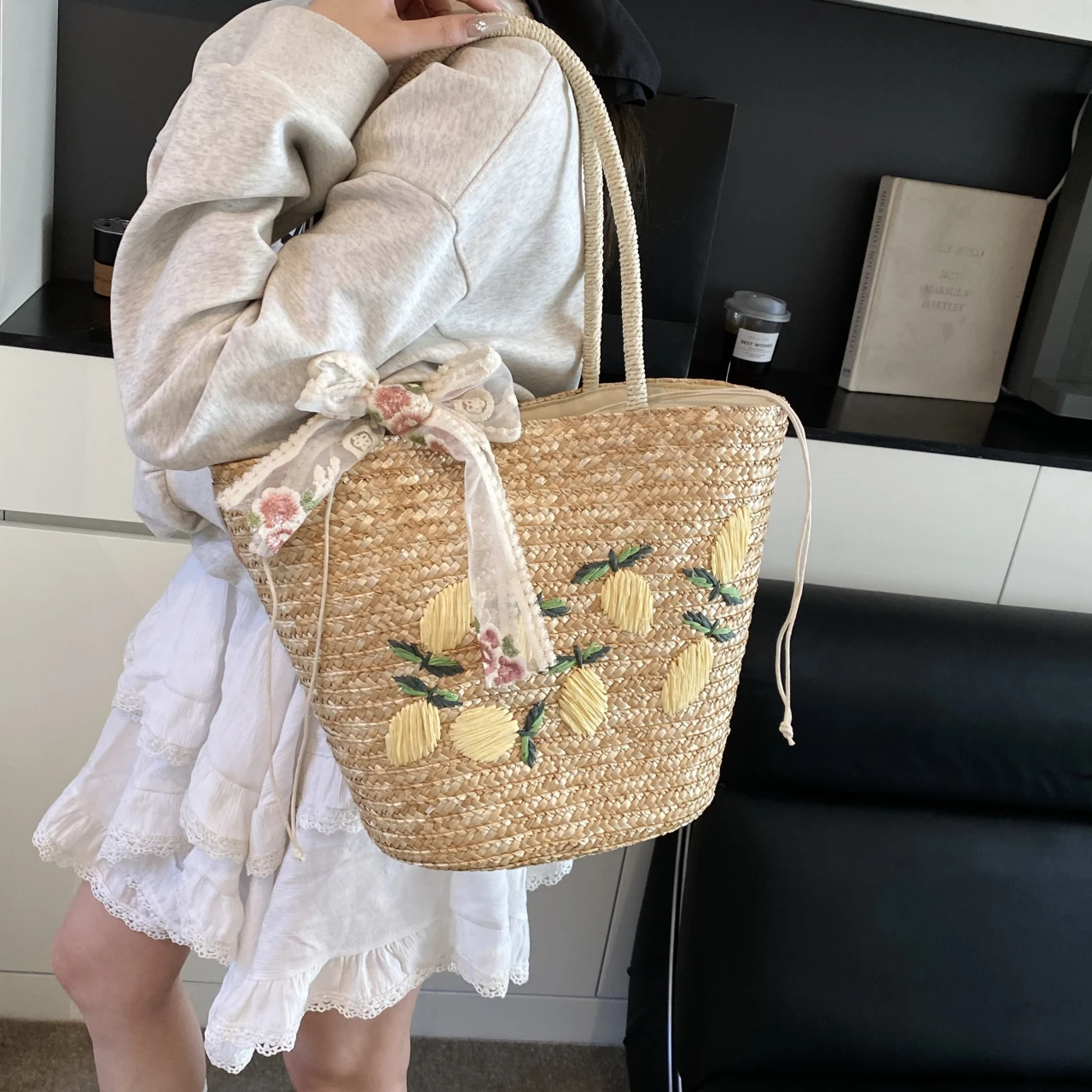 Duża pojemność Plażowa torba n – Home Decor Rattan recenzja i cena