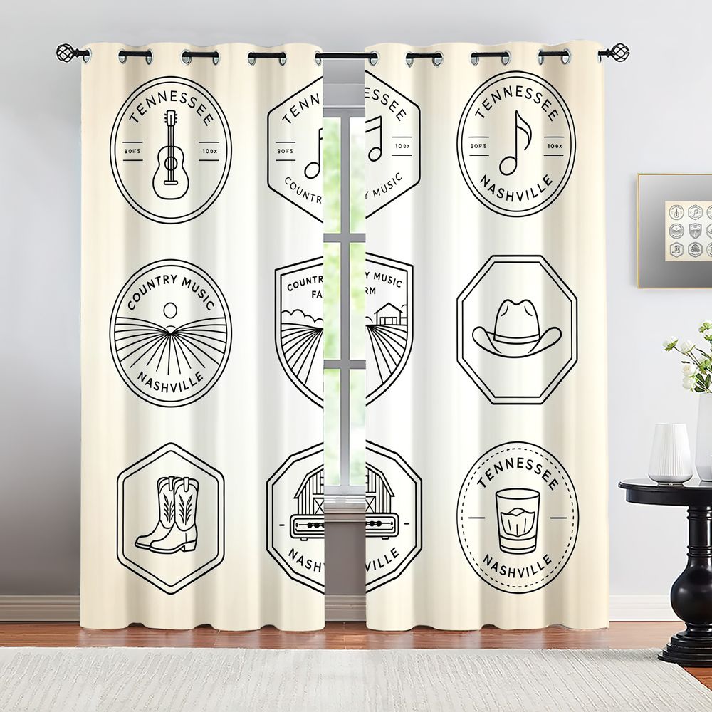Zasłony z motywem muzyki count – Home Decor White recenzja i cena