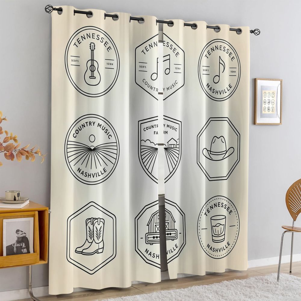 Zasłony z motywem muzyki count – Home Decor White recenzja i cena