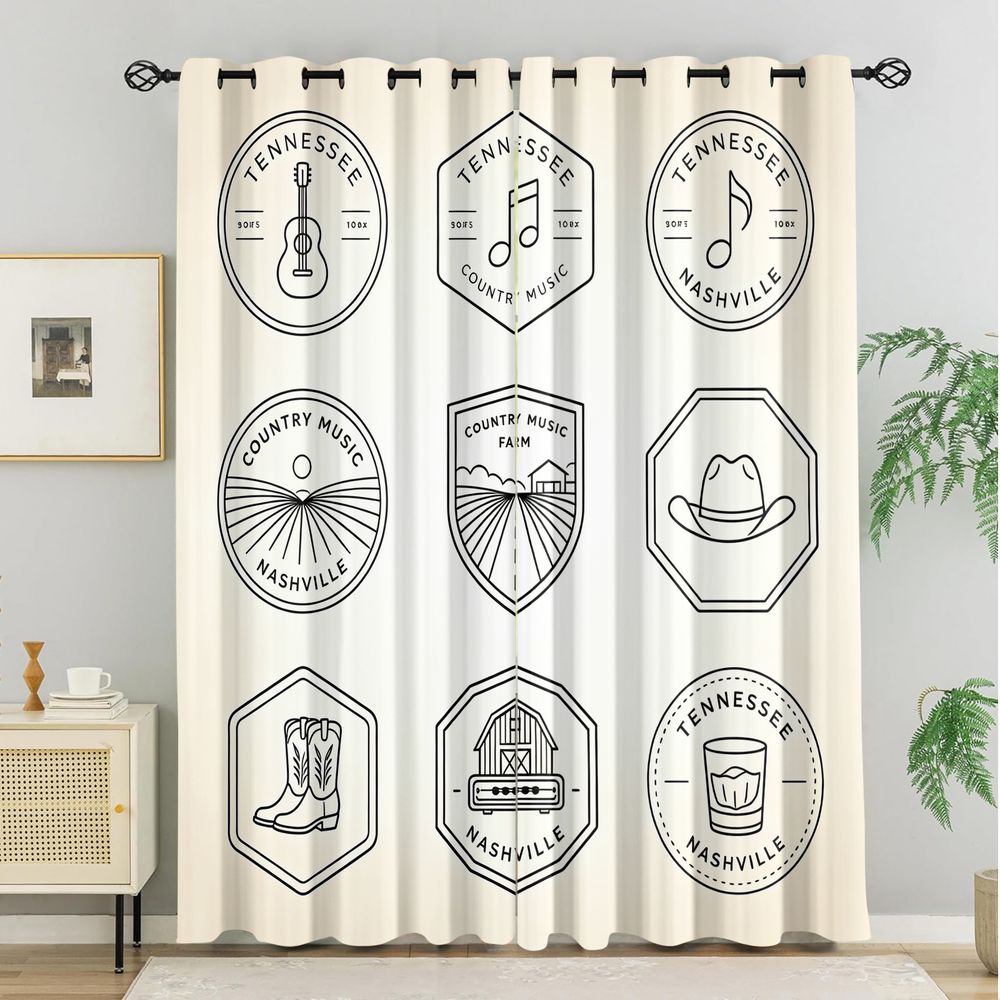 Zasłony z motywem muzyki count – Home Decor White recenzja i cena