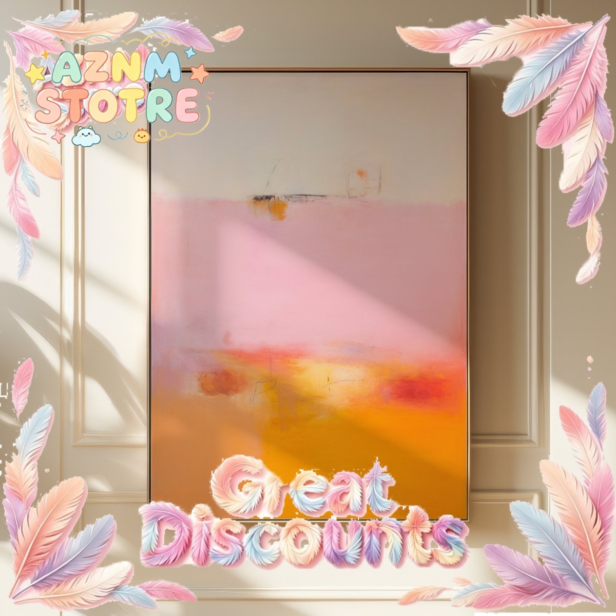 Różowo-pomarańczowy abstrakcyj – Home Decor Orange recenzja i cena