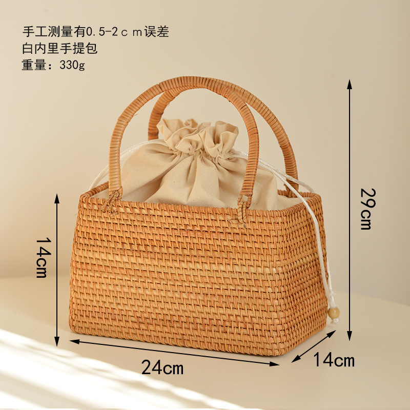 Casual Hollow Rattan Basket Ba – Home Decor Rattan recenzja i cena