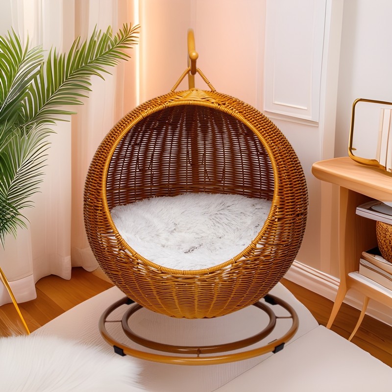 Wiszące legowisko dla kota z r – Home Decor Rattan recenzja i cena