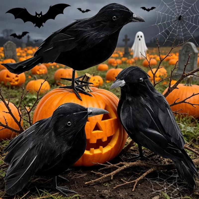 1 szt. Czarna Wrona Dekoracja  – Home Decor Halloween recenzja i cena