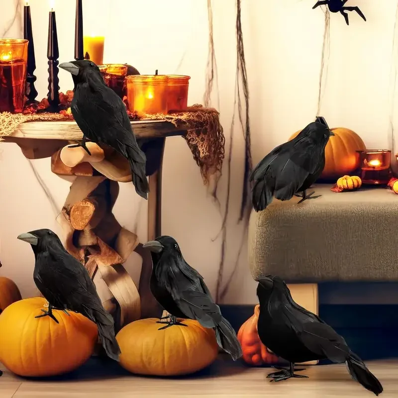 1 szt. Czarna Wrona Dekoracja  – Home Decor Halloween recenzja i cena