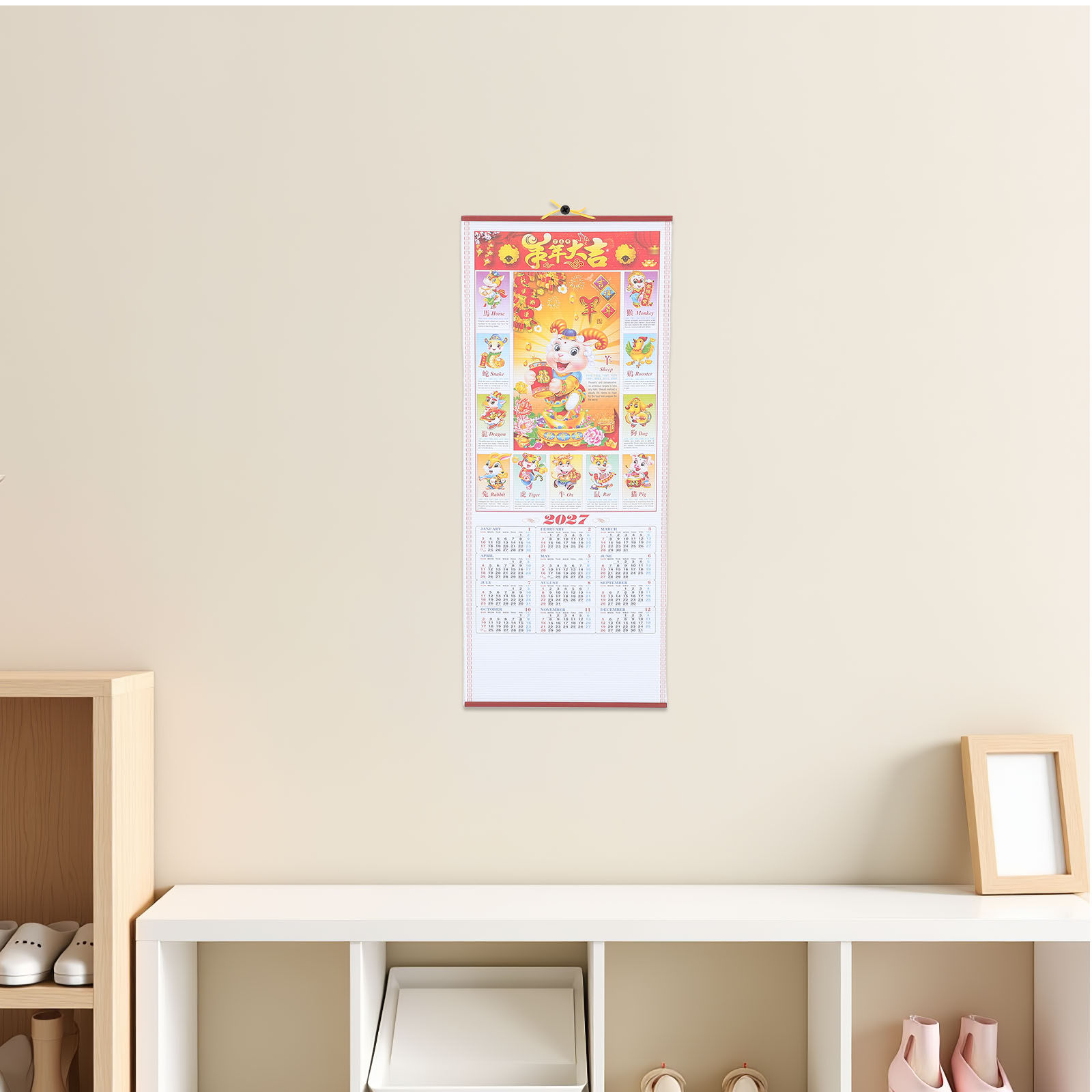 Kalendarz Ścienny na Chiński N – Home Decor Rattan recenzja i cena