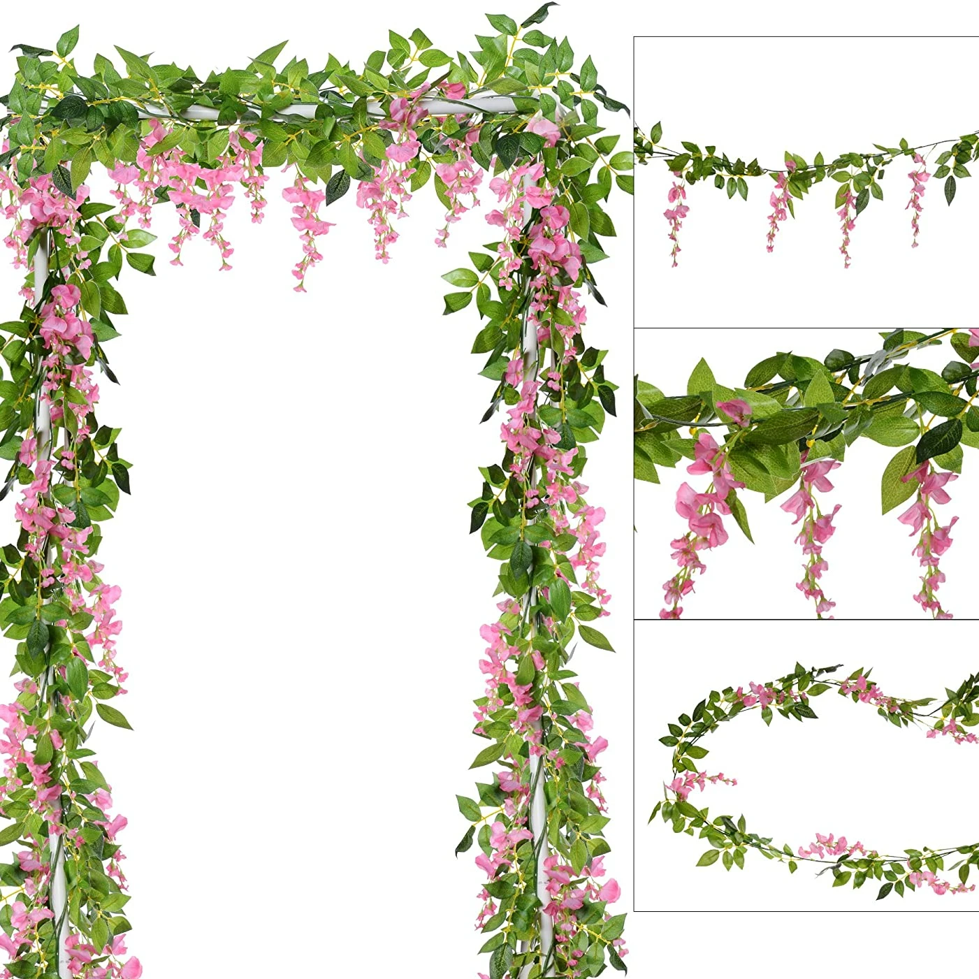 1.8M Sztuczne kwiaty Jedwabne  – Home Decor Rattan recenzja i cena